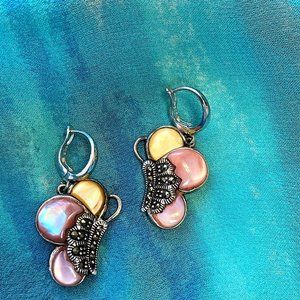 Mother of Pearl 925 sterling silver earrings